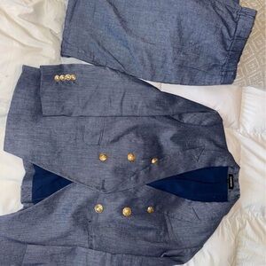 Express Blue Blazer with Gold Buttons